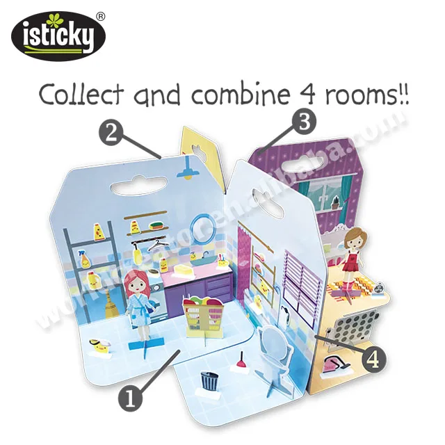 
Washable Silicone Stickers Play Board Bedroom Game 
