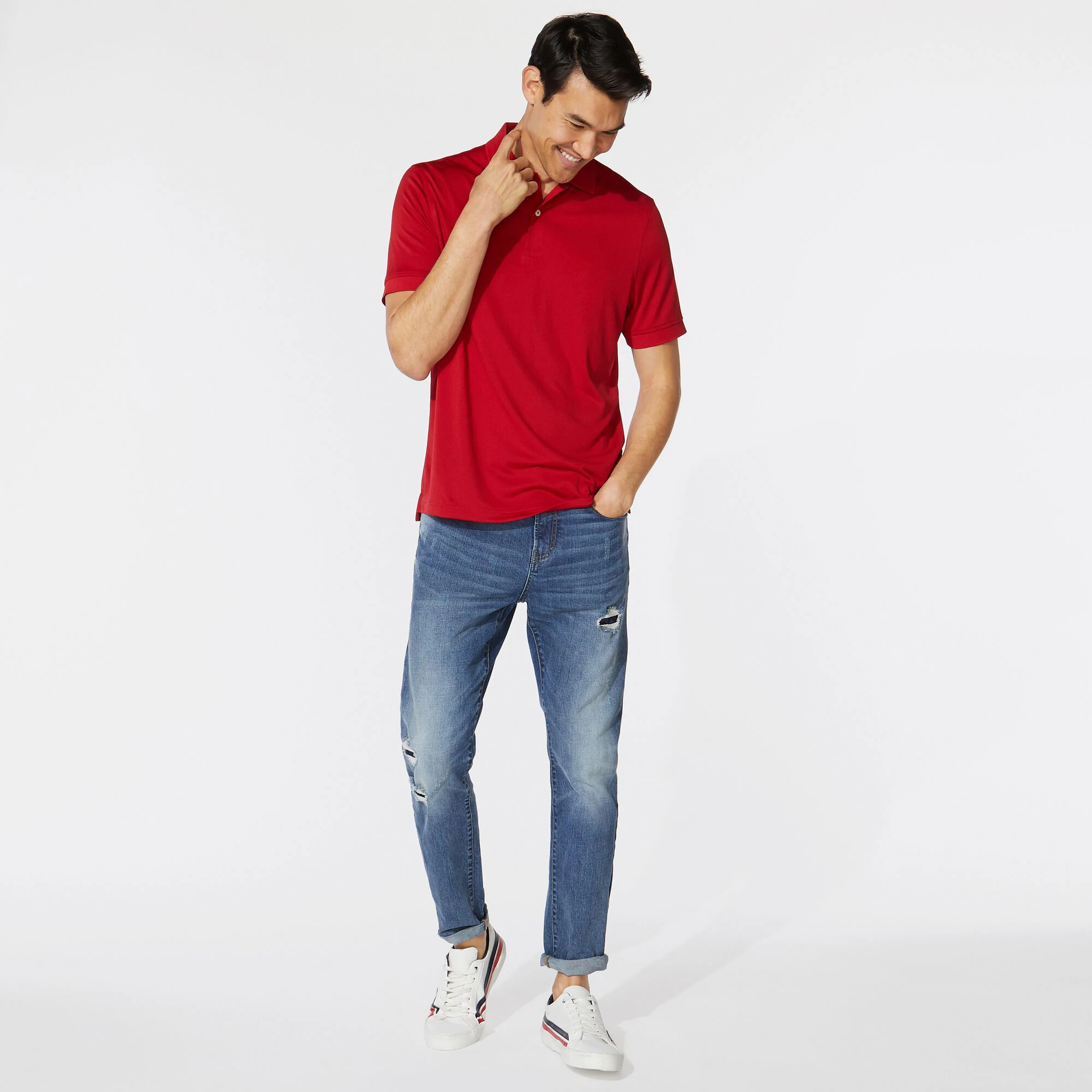 Высококачественная Мужская Повседневная футболка-поло