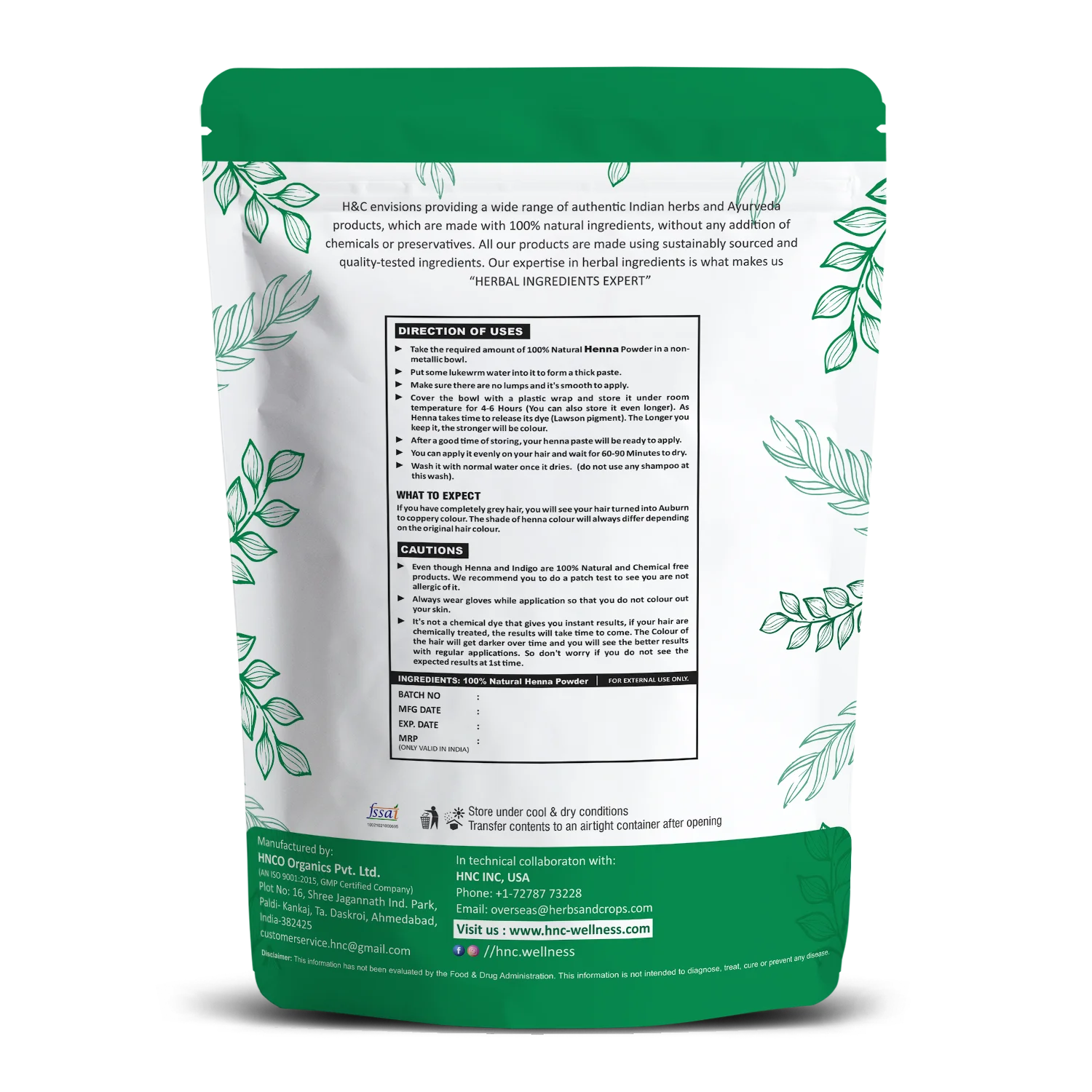 Henna Powder - 1Kg pack | Henna for Hair Color