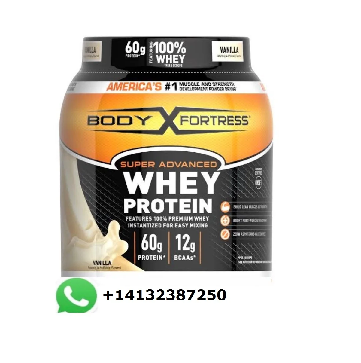 
 Совершенно новый суперпродвинутый сывороточный протеиновый порошок с ванильным вкусом  