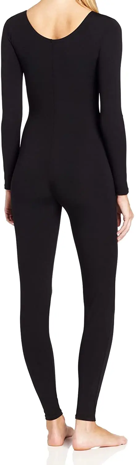 Оптовая продажа OEM женский телесный с длинным рукавом глубоким круглым вырезом унисекс цельнокроеный полноразмерный трико без ног для взрослых