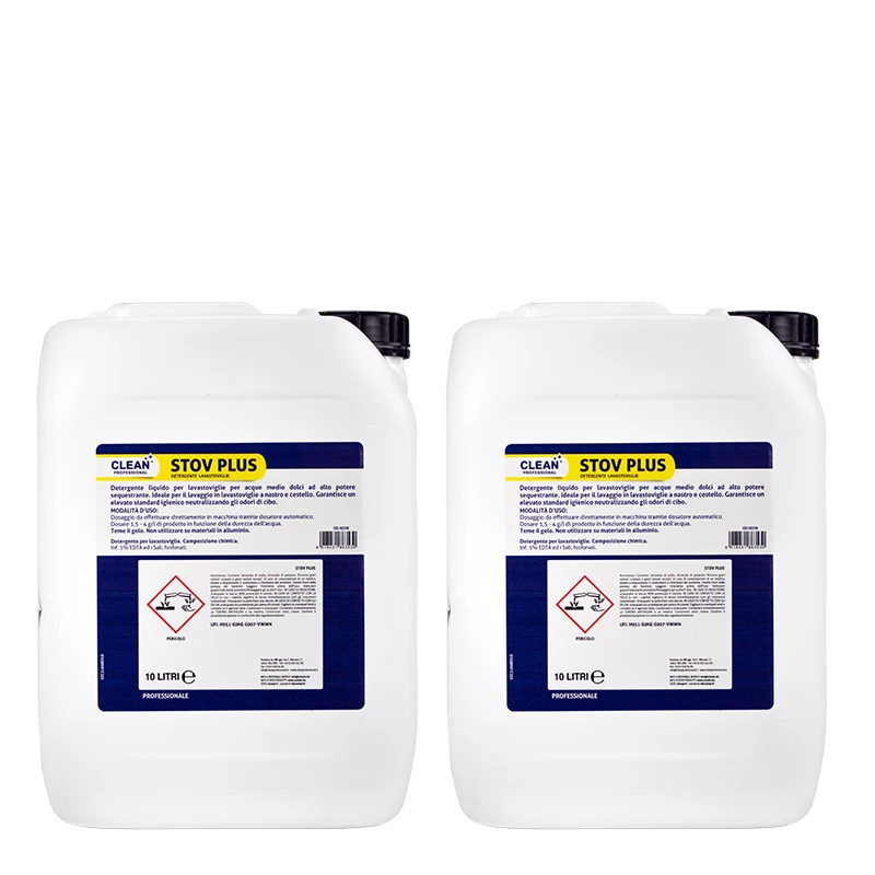 Top Quality Italian professional automathic dishwasher detergent kitchen STOV PLUS 10 liters for export