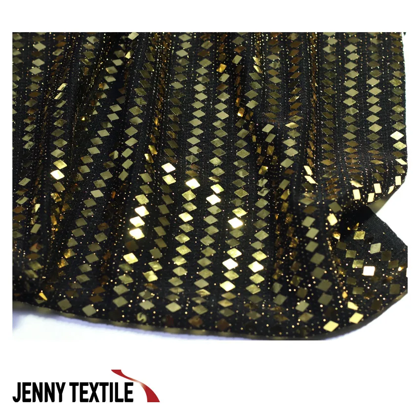 88% Nylon 6% Metallic 6% Spandex Nylon-Metallic Trans Spangle Korea Fabrics Textiles