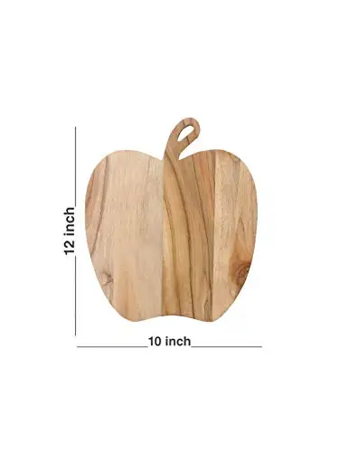 Двухцветная разделочная доска из тикового дерева в форме яблока реверсивная для сыра/разделочной доски Разделочные Блоки кухонный инструмент ручной работы Индии