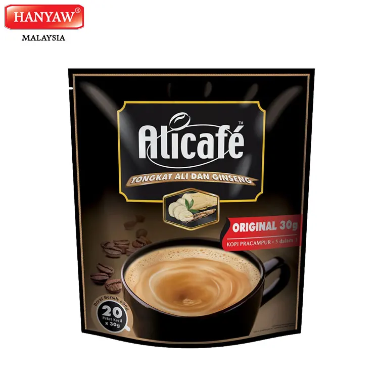 [Малайзия] Быстрая доставка + Halal Сертифицированный ALICAFE 5 в 1 Tongkat Ali & женьшень оригинал (20 мешков x 20 г x 20 саше/картонная коробка)