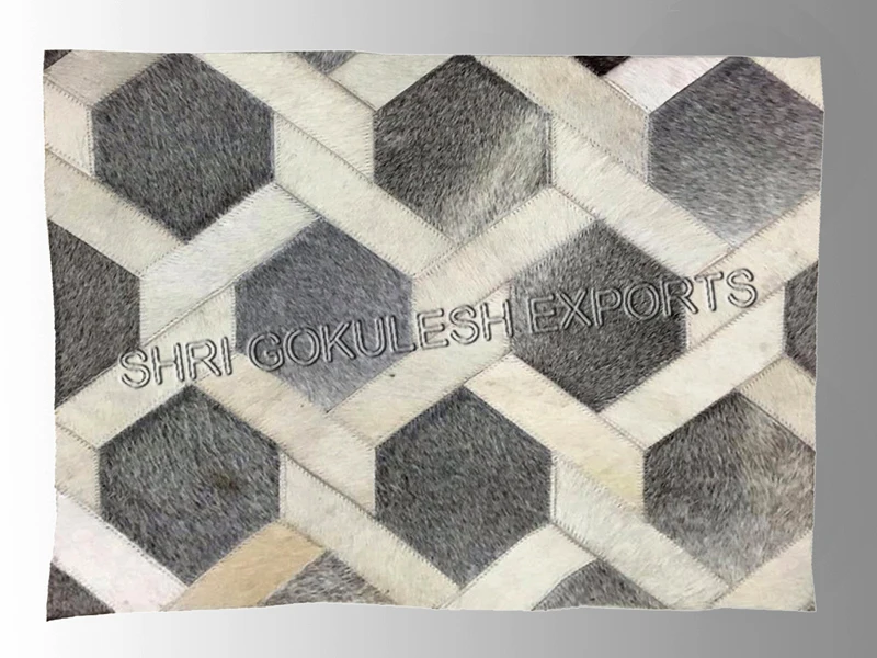 Household Comfortable Hot Selling Living Room 100% Leather Hair On Floor Carpet