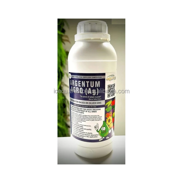 Качественный концентратный раствор ионного серебра, модифицированного с медным антисептическим действием, органическое удобрение