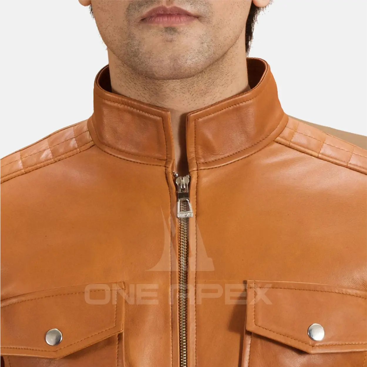 2021 Wholesale Men Casual Jacket Plus Size Coat Big/Tall Size Original  Leather Jacket Coat For Men by One Apex