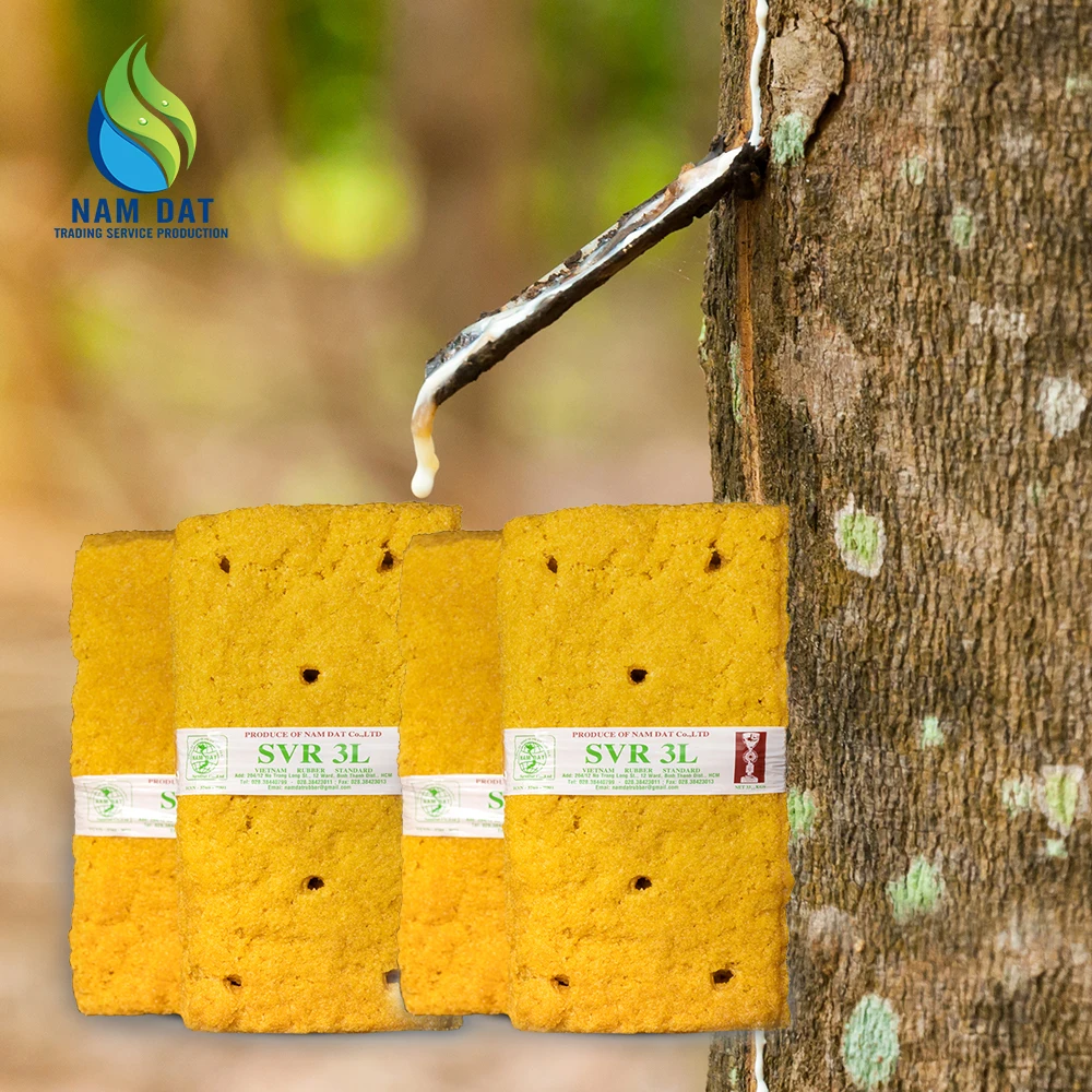 Nam Dat Brand Advanced Technology Vietnam Manufacturer Light Yellow Color Quality Raw Materials SVR 3L (TSR 3L) Natural Rubber