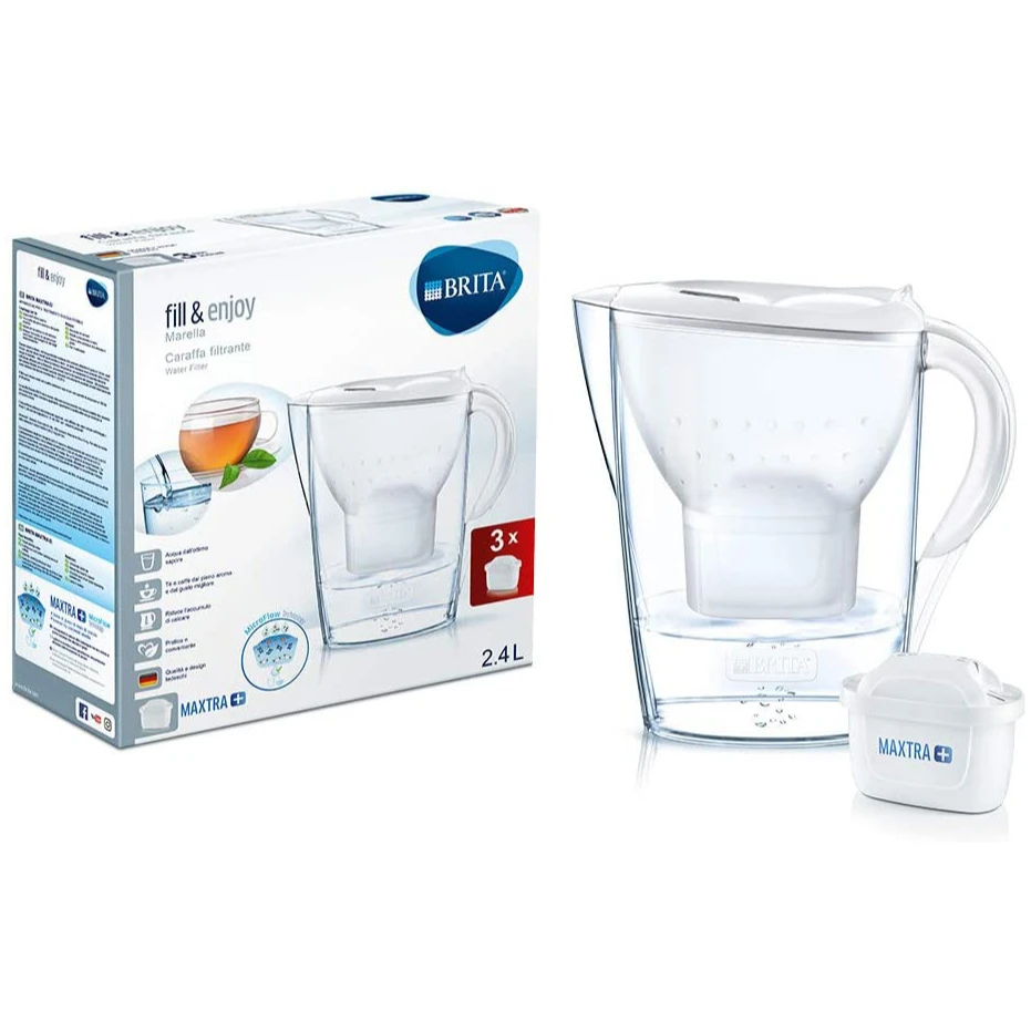 Brita Marella Kit Pitcher Whit 3 Water Filter Maxtra