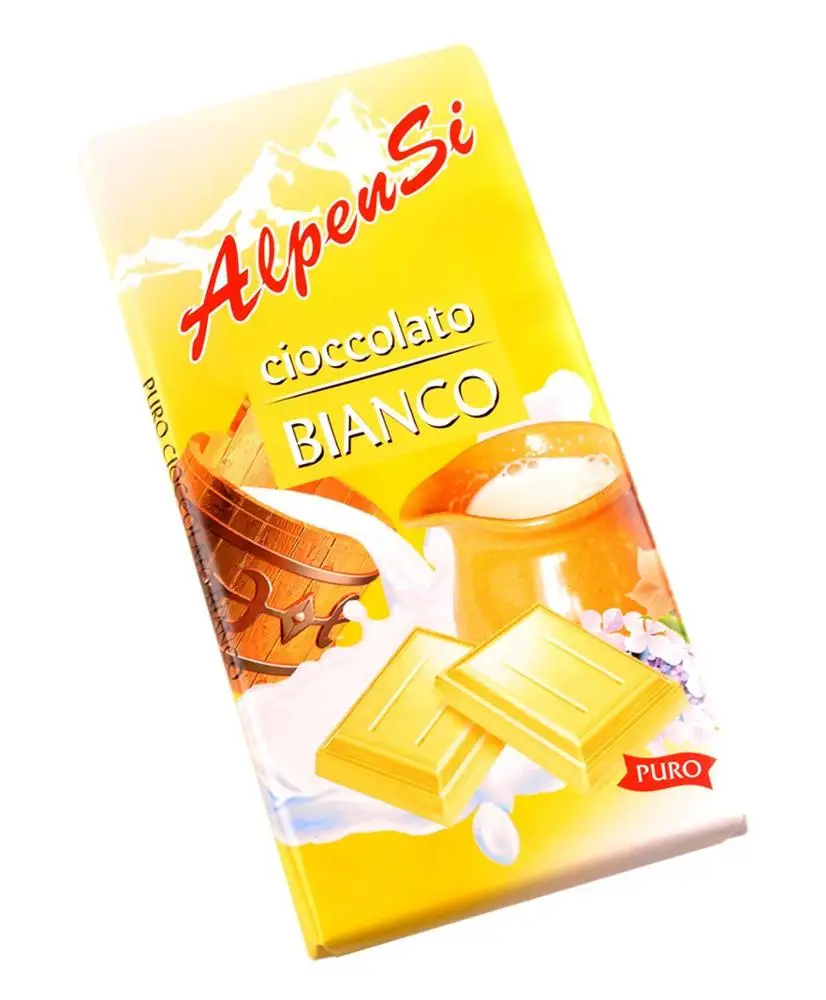 
BAR ITALIAN CHOCOLATE, 100G Chocolate MILK CHOCOLATE WHITE BROWN Solid Black 