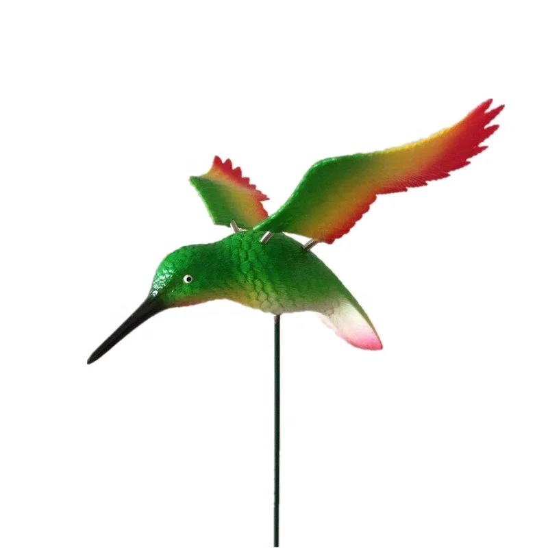 Osgoodway Flying Hummingbird Garden Decorations Cute Outdoor Animal Statue Courtyard Lawn Steel Metal Cut Flower Hot Plastic
