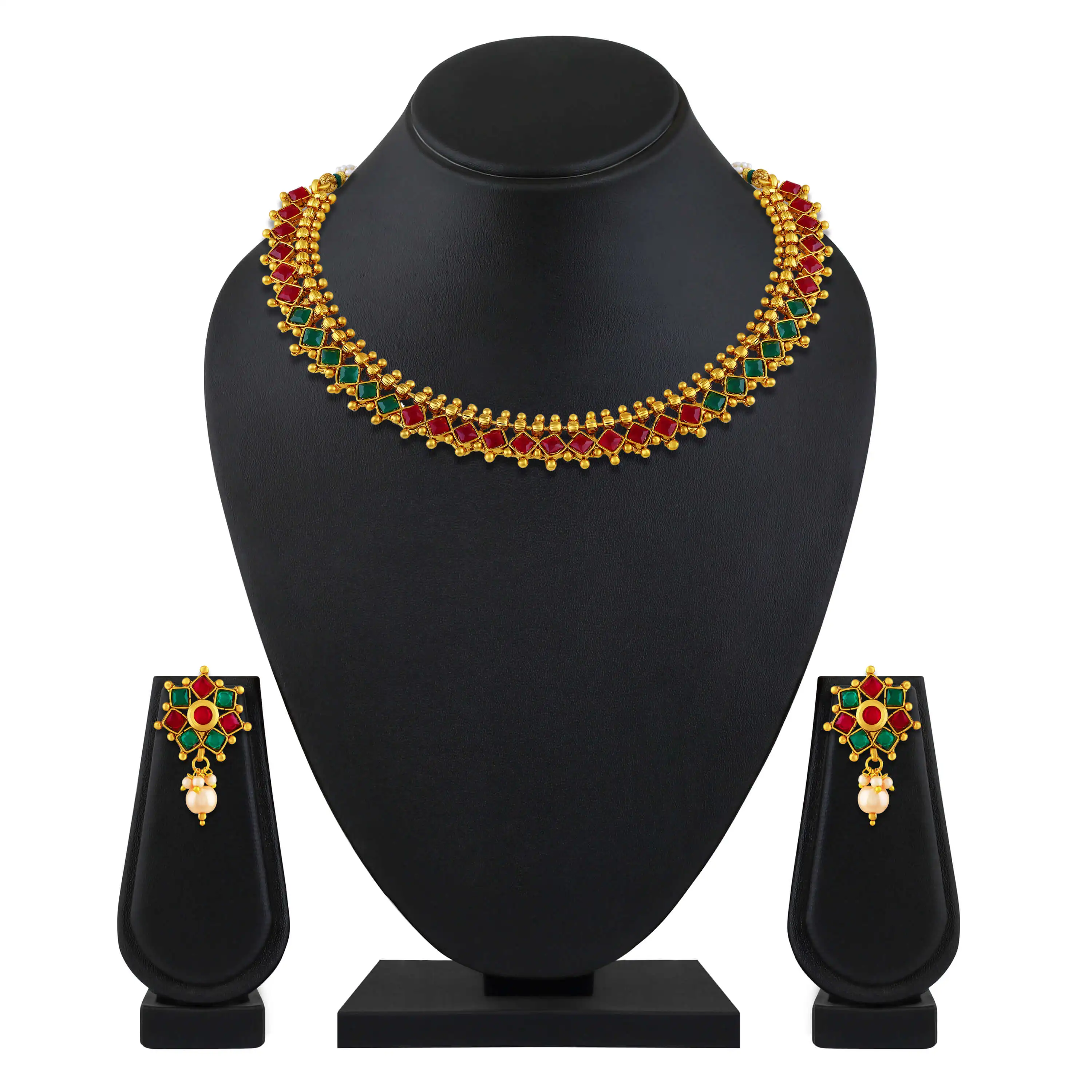 Laxmi Coin Traditional Gold Plated Choker Style  Jewellery Necklace Set For Women