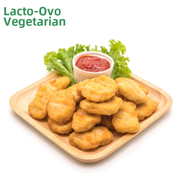 Flavorful Ovo-Lacto Vegetarian Halal Certified Food Vegan Restaurant Supplier Vegetarian Chicken Nugget