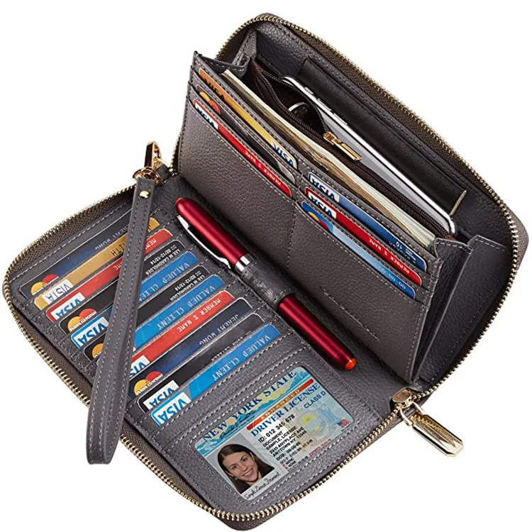 long clutch wallet leather wallet for women luxury large capacity fashion design