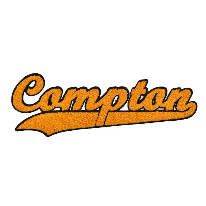 Wholesale custom state city name script Chenille Patch cali connecticut nebraska louisiana maryland kansas letter chenilla patch
