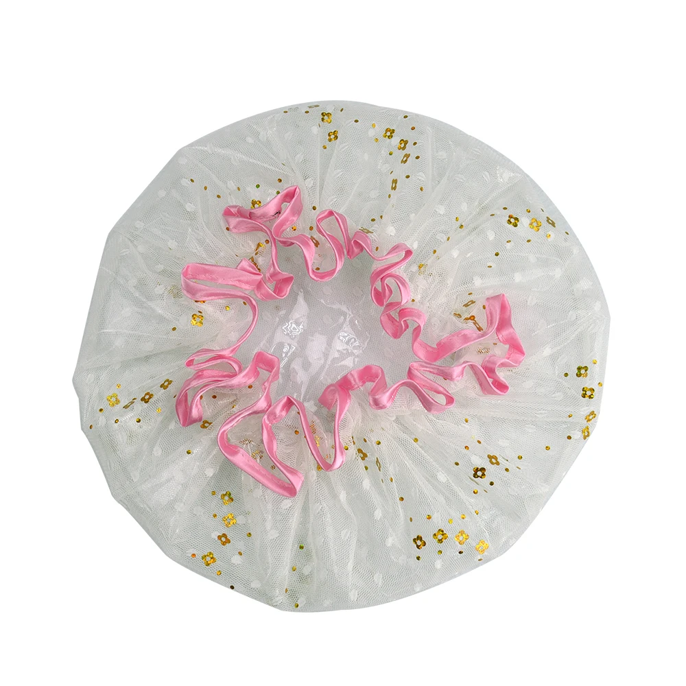 glisten material and waterproof EVA double layer durable women Bath shower cap