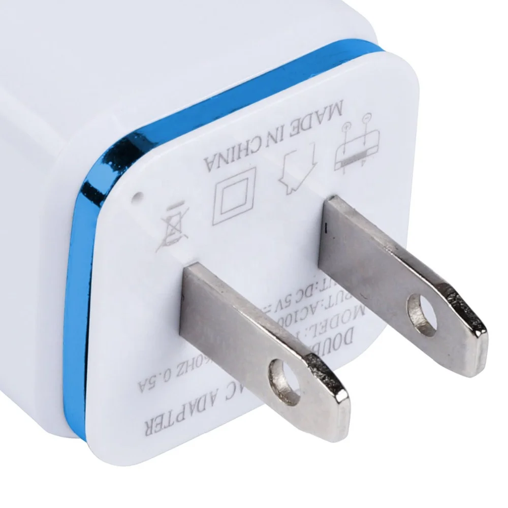  Универсальный 2A Dual USB Автомобильное зарядное устройство Быстрая зарядка для путешествий по стандартам ЕС/США штекер Адаптер переносного сетевого зарядного устройства iPhone