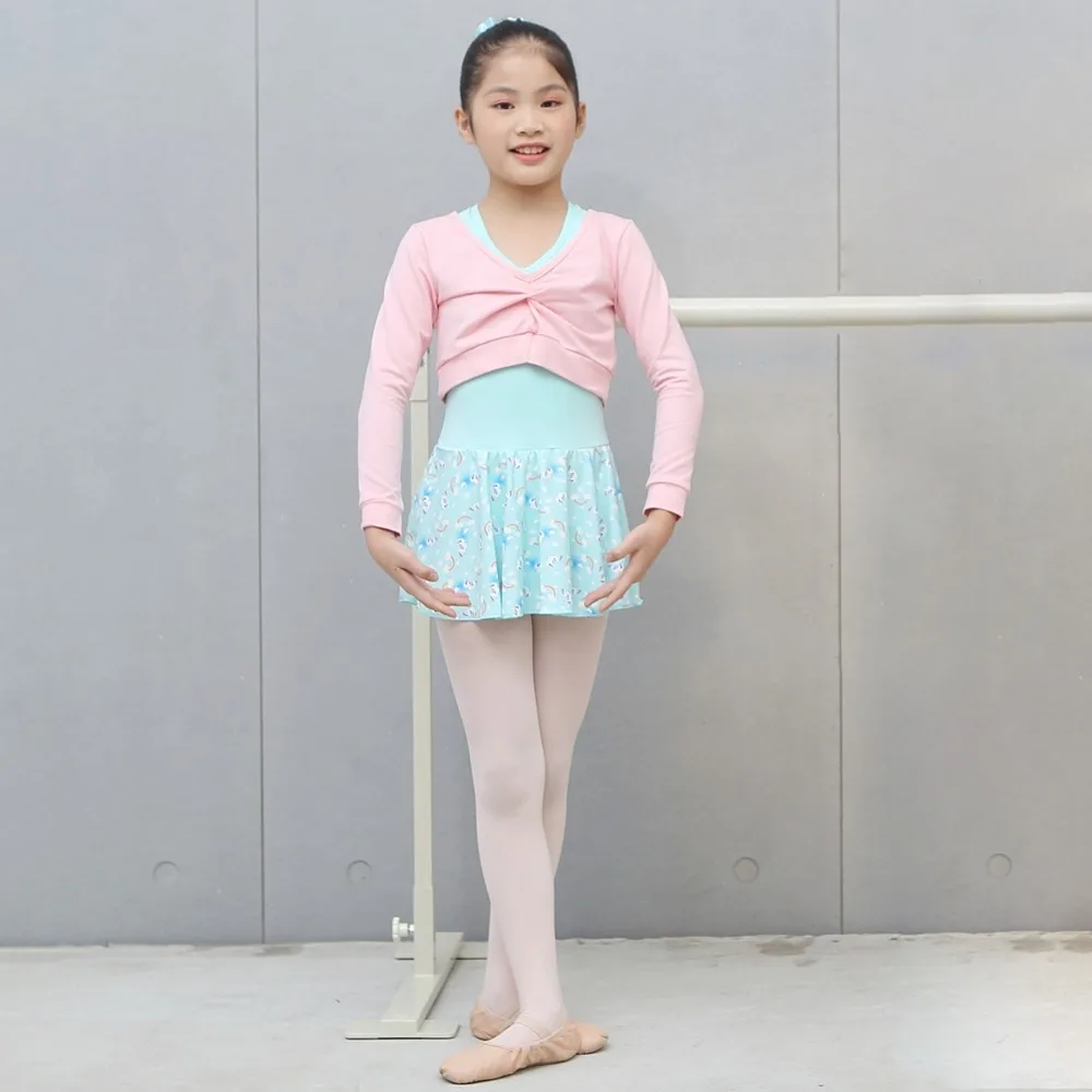 
Training Dancewear Long Sleeve Ballet Tops Kids Warm-up Coat Dance Cardigan Top 