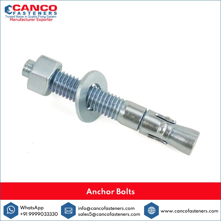 Tested Quality 24MM Mild Steel Stainless Steel Hot Dip Galvanized Heavy Duty Shield Anchor Bolts Fasteners for Fire Doors