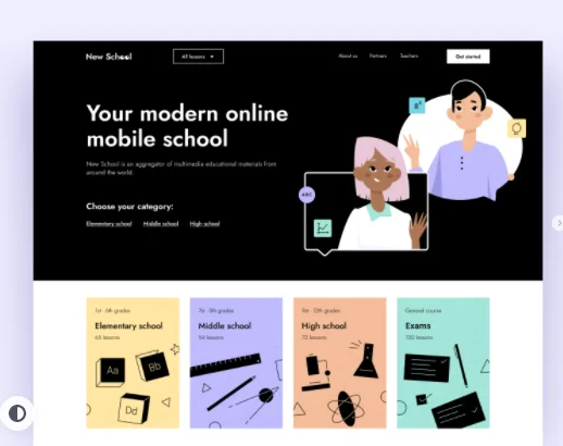 Проектирование веб-сайта для обучения | Дизайн веб-сайта для управления институтом