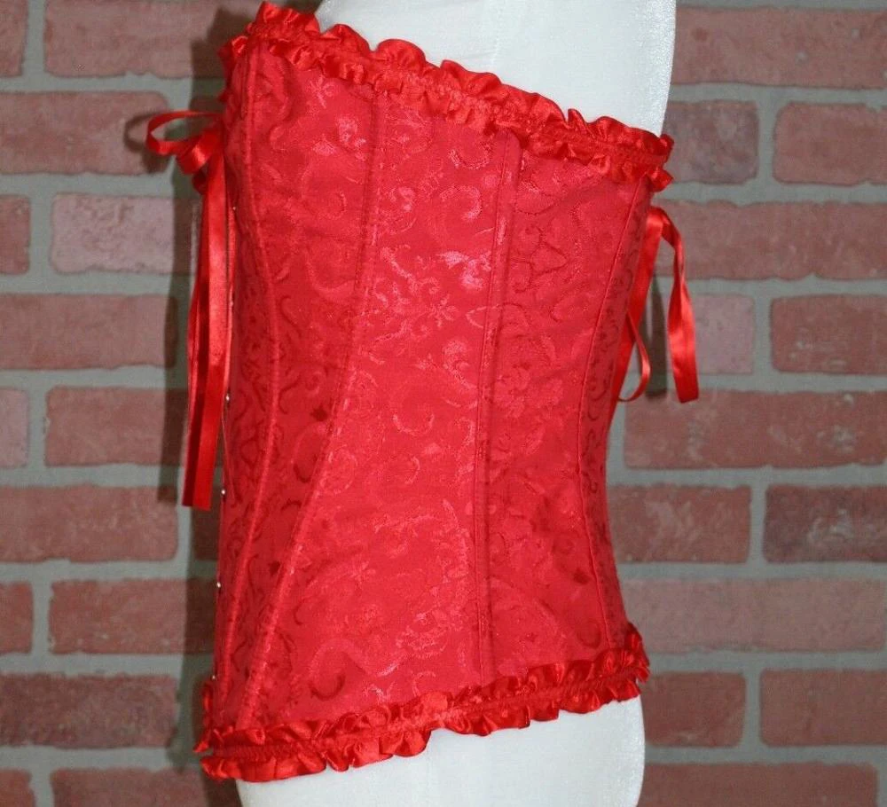 RED & BLACK PVC COSRSET/BODY SHAPER