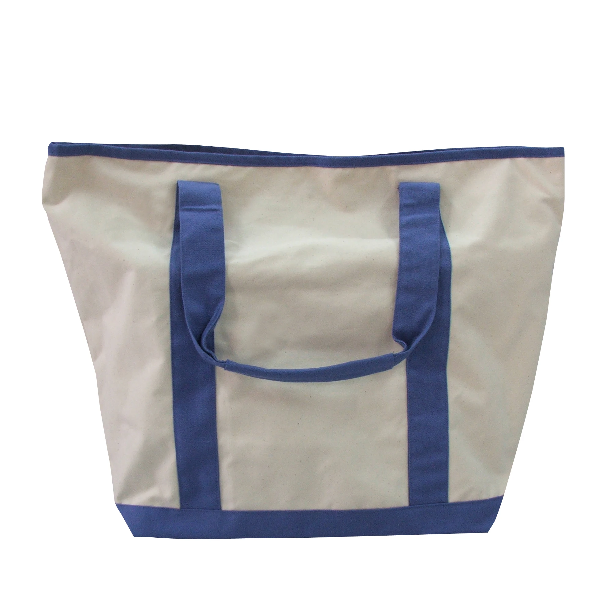 Customized Canvas Cotton White Beach Bag For Summer Vacation Available In Multi Colors