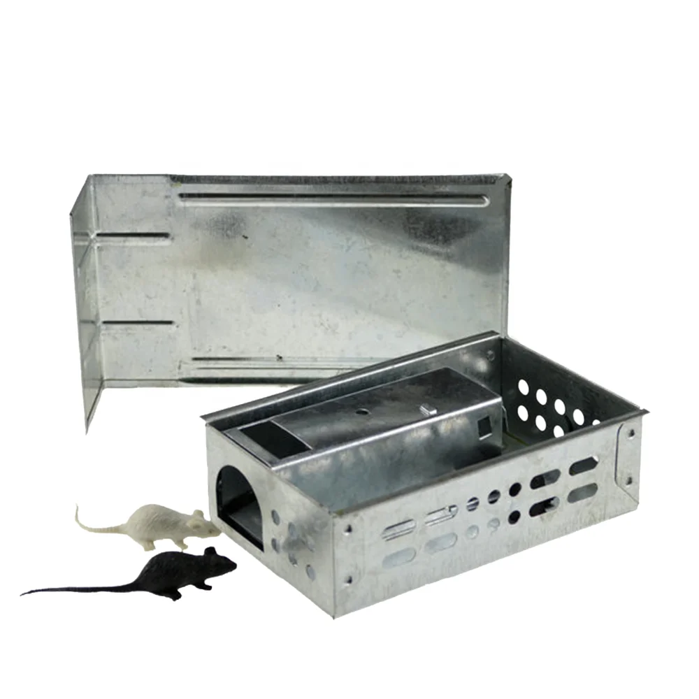 Mini Box Multi Catch Mouse Trap Pest Control Mouse Trap Residential Commercial Galvanized Steel Animal Friendly