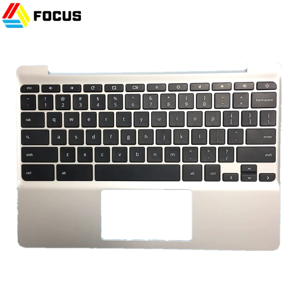New Silver Palmrest for HP Chromebook 11 G5 Laptop Top Cover with Keyboard  PN 900818-001 855623-001