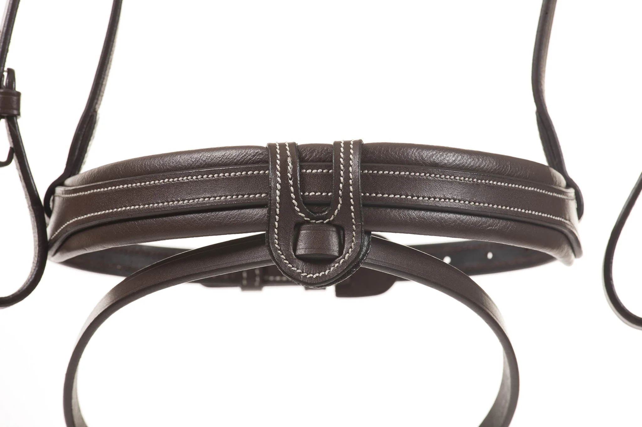 Top Quality Indian Leather Dressage Double Bridle with Flat Leather Horse Bridle for horse racing