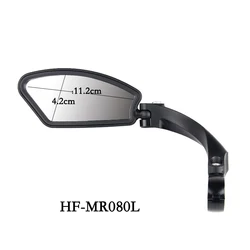 Bicycle Stainless Steel Cycling Clear Wide Range Back Sight 360 Degrees Rot Adjustable Bike Rear View Mirror