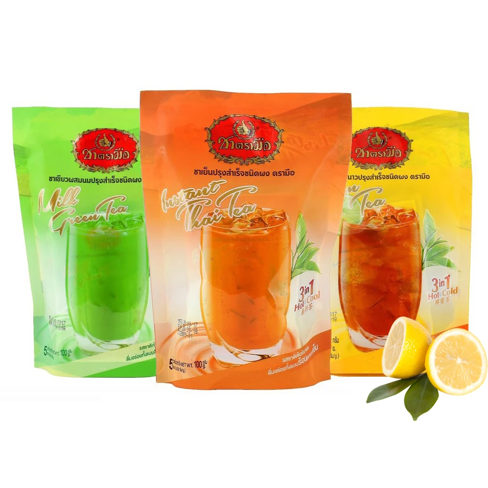 
Thai Instant Lemon Tea 3 in 1 Powder Mix Chatramue Number One Brands 500g 