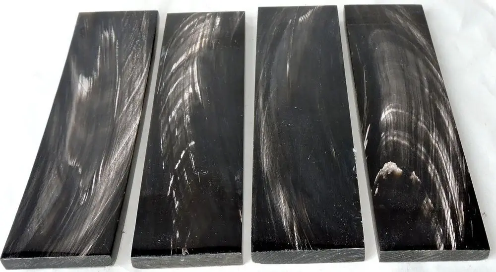  Пластины из натурального рога буйвола с белыми полосками Индии