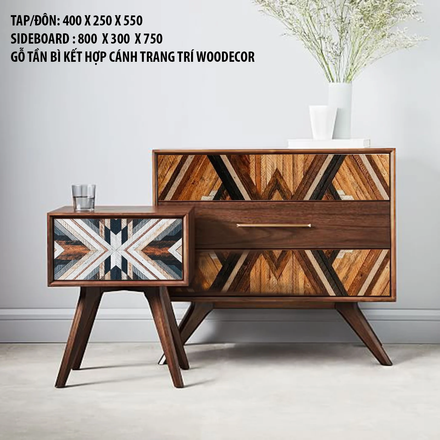 
New Style Furniture Midcentury Minimalist Modern Wood Drawer For Apartment From Vietnam 