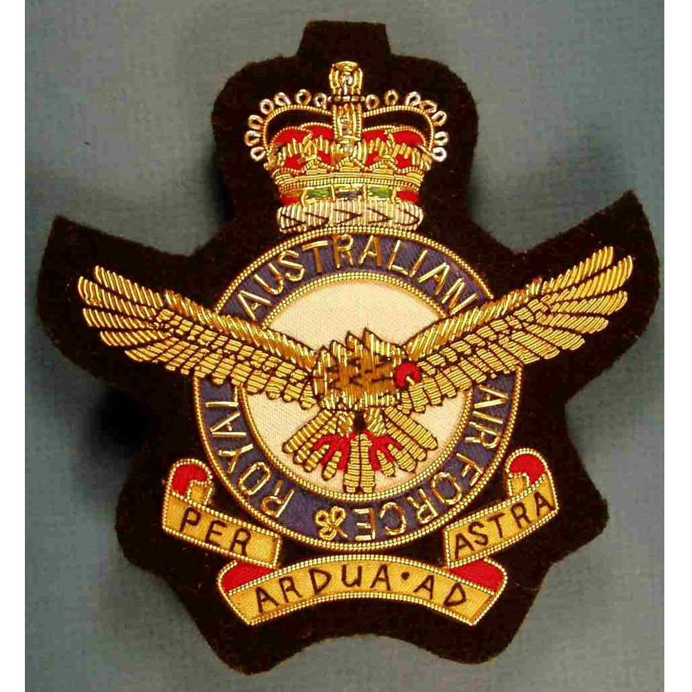 Customized Tactical Crest Blazer Badge Sew-On Embroidered Cloth Insignia with Sequins Decoration Magnetic Pocket Size Emblem