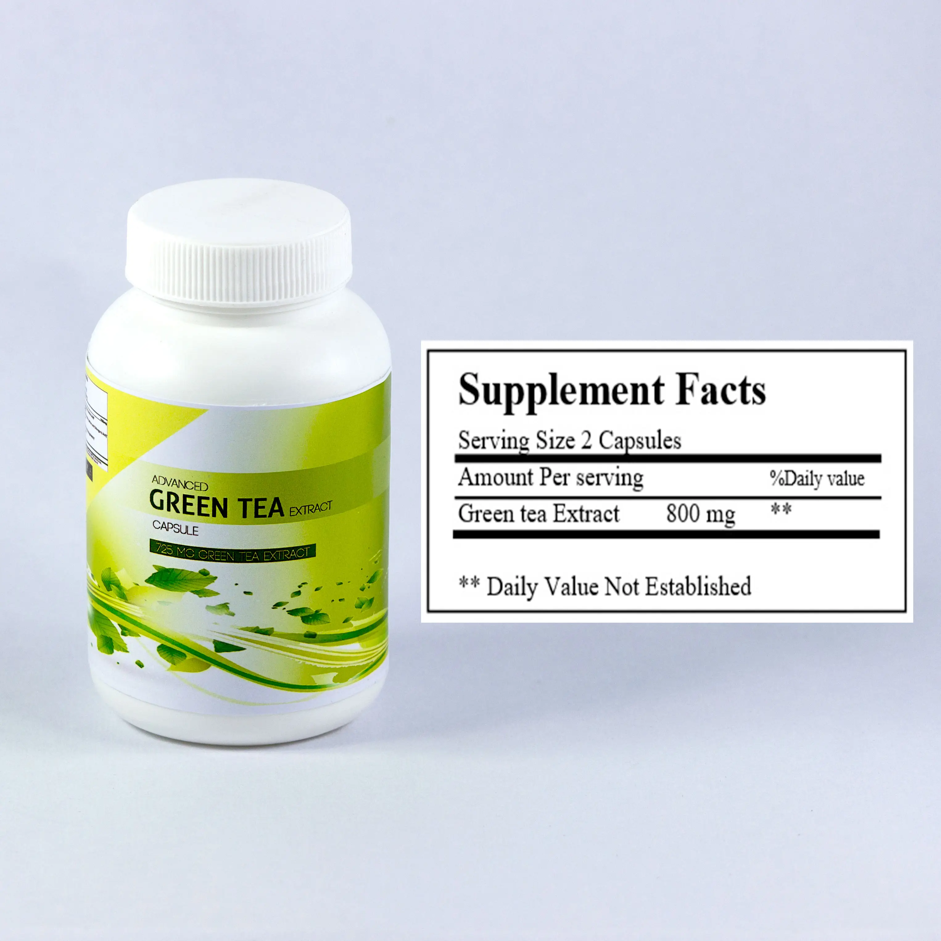 Pure herbal 100% natural green tea capsule with polyphenol for slimming