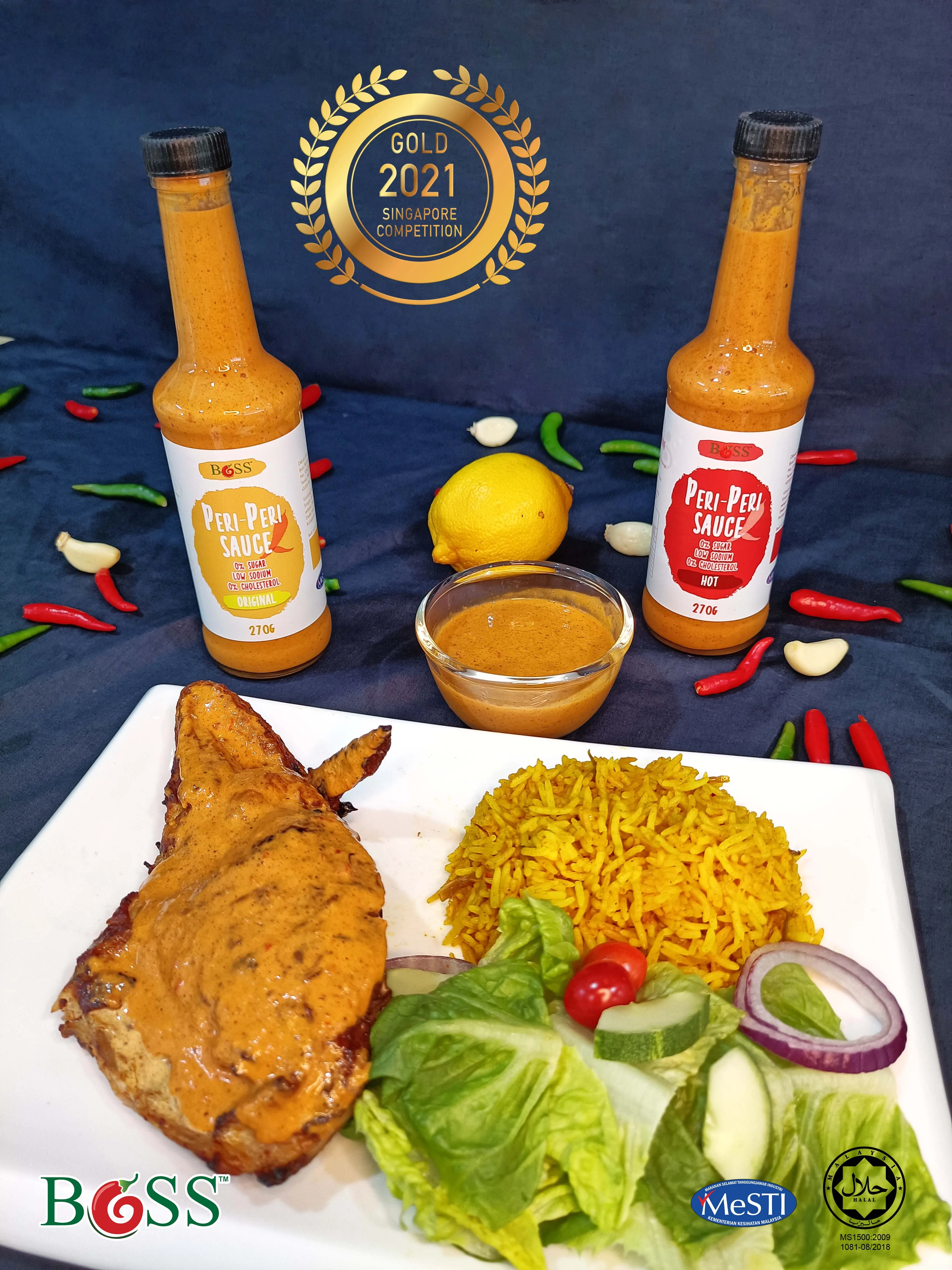 Factory wholesale price OEM sauce 4kg Halal Peri-peri sauce Hot and spicy suitable serve with western food and roasted chicken