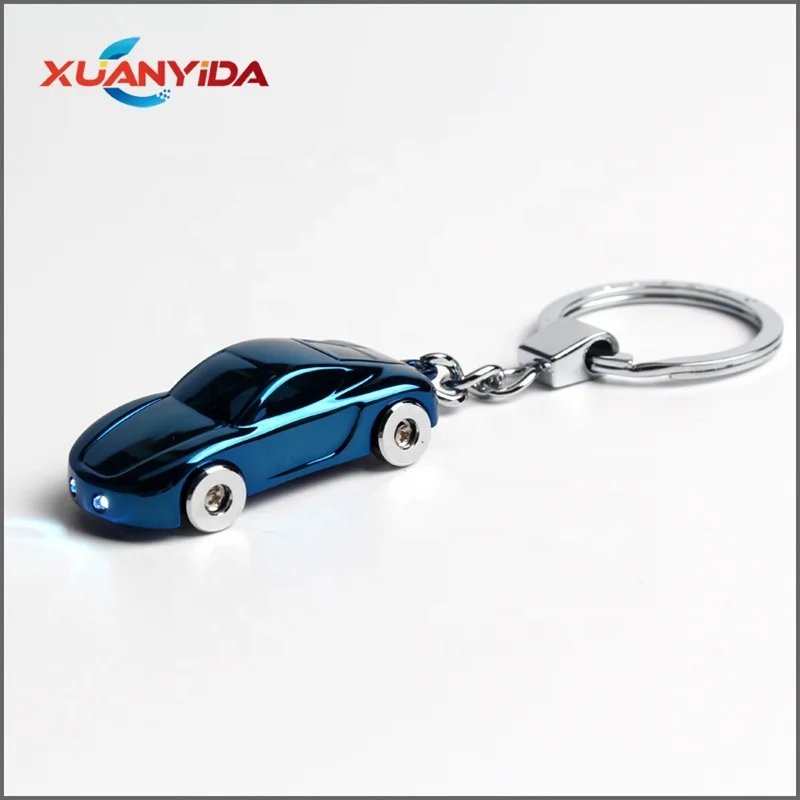 Hot sale zinc alloy LED light car key rings for Toyota
