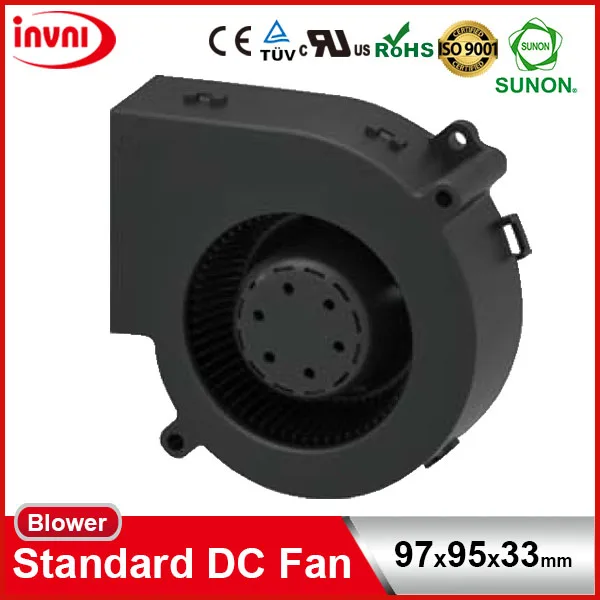 Standard SUNON Mini Ventilation Brushless 12V DC Small High Pressure Centrifugal Blower Fan 97x95x33mm (PF97331BX-B000-A99)