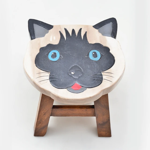 Best Price Children Wooden Carved Stool - B215 243 Wood Kids Carved Stool Siamese