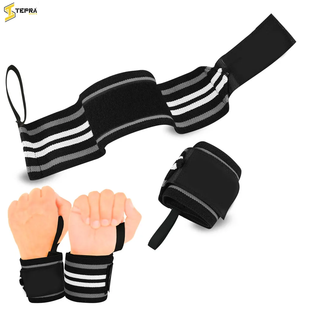 Weight Lifting Wrist Support Bandage Elasticated Cotton Gym Wraps Workout - 2X