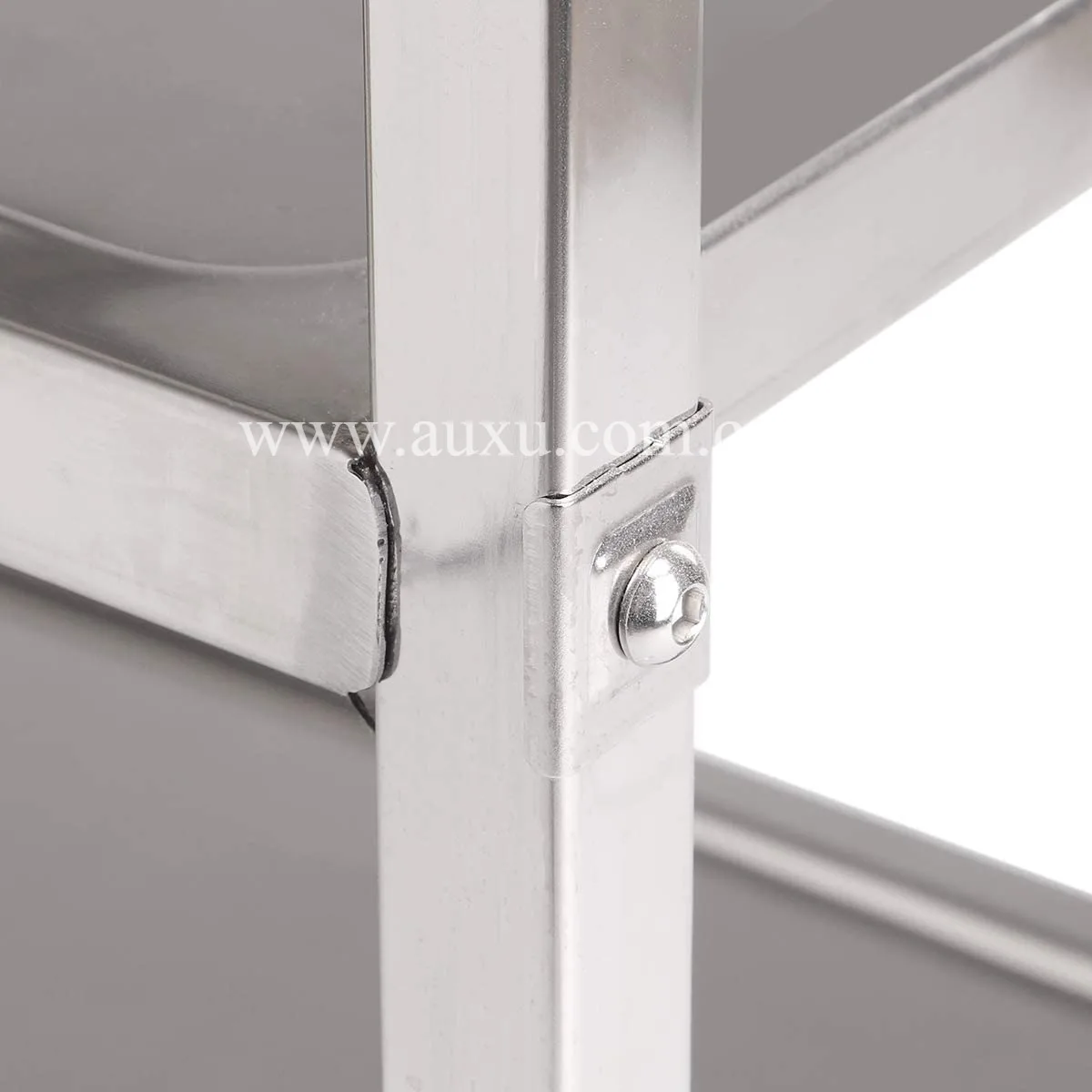 3 Shelf Multi-Functional Stainless Steel Trolley with Locking Wheels Household Service Trolley