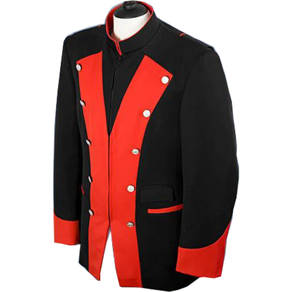 tactical Royal jacket RMLI tunic UK marching band uniform red wool high quality custom officer coat with trouser