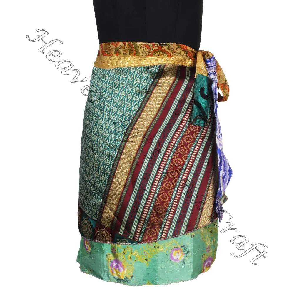 2023 High Fashion Elegant Mini Skirts Beach Wear Mini Skirt SWS357 Gypsy Hippie Boho Indian Retro Paisley Silk Casual Wrap Short