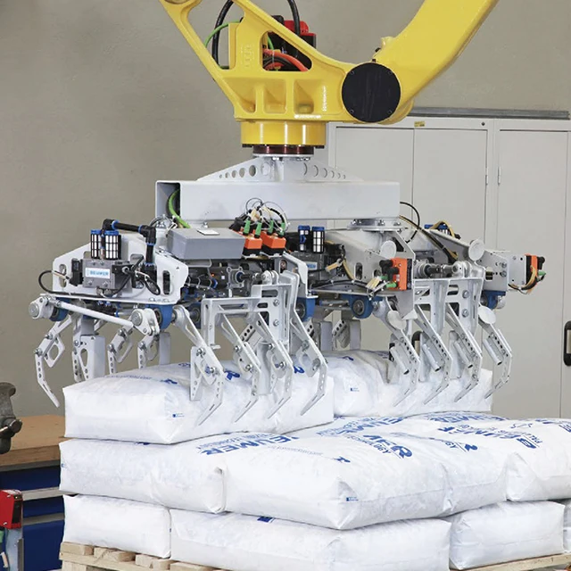 
Heavy Duty Automatic Compact Palletizer Packaging Line Robot Palletizer For Sack Packing From Malaysia 