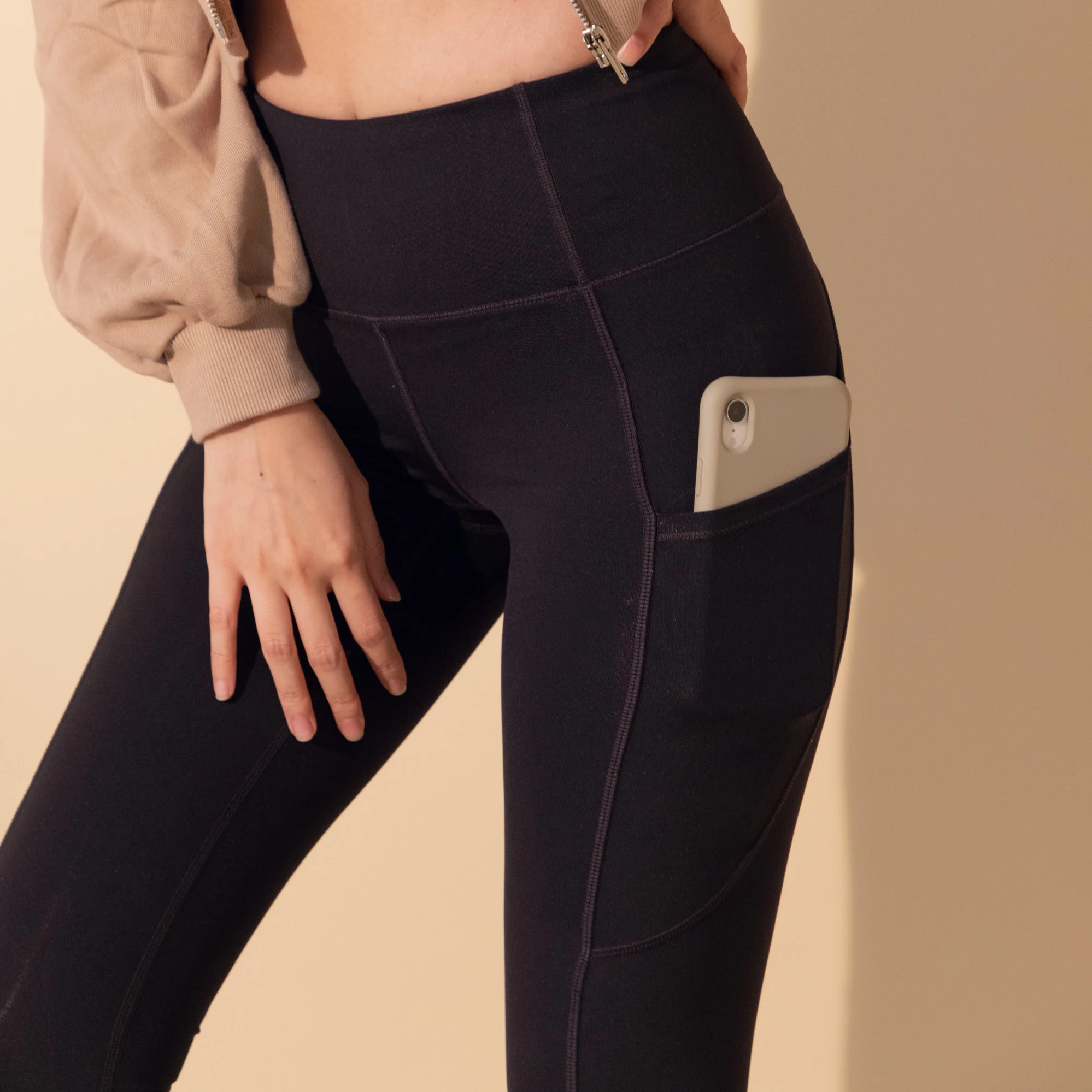 Штаны Для Йоги из спандекса с высокой талией логотипом на заказ