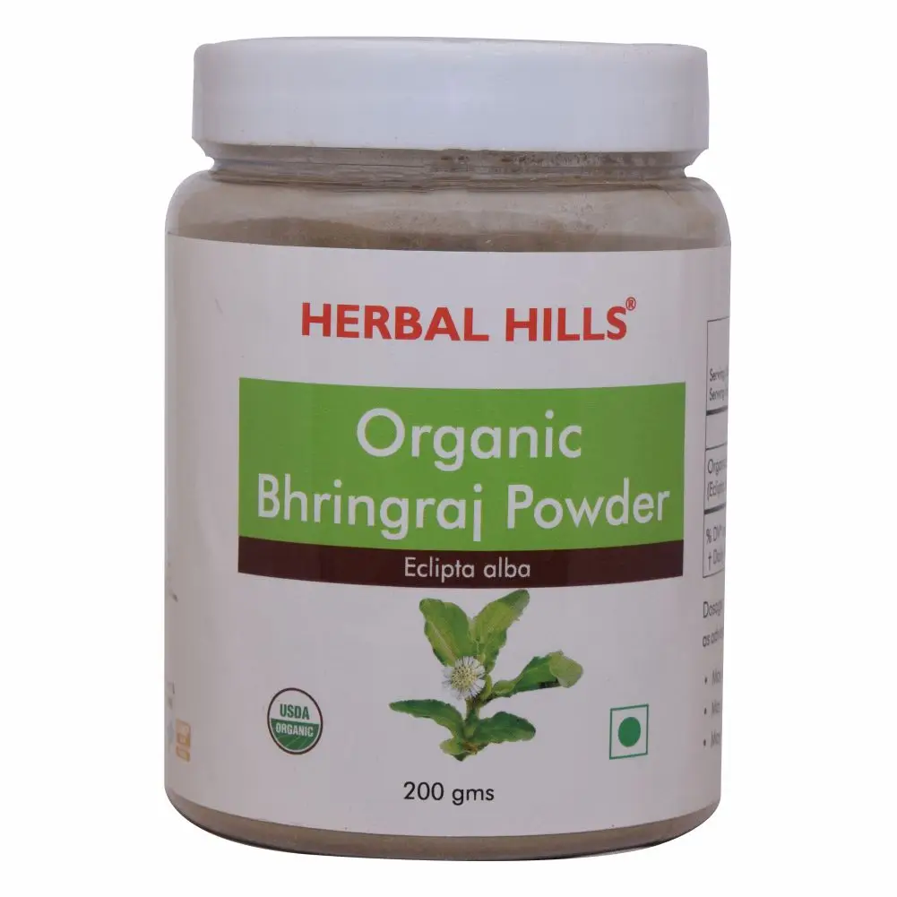 
Herbal Hills Organic Bhringraj Powder Natural Eclipta Alba powder - Great for Hair growth & hair health | 100% Natural 