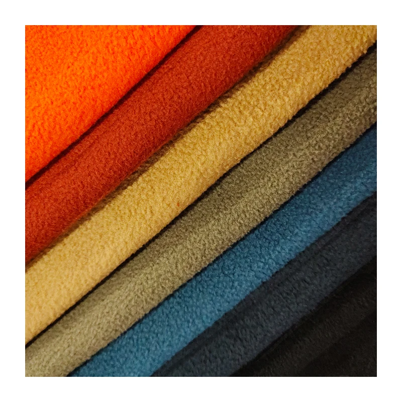 Spot outlet 100%polyester brush fabric material recycle poly eco-friendly fabric stoffe