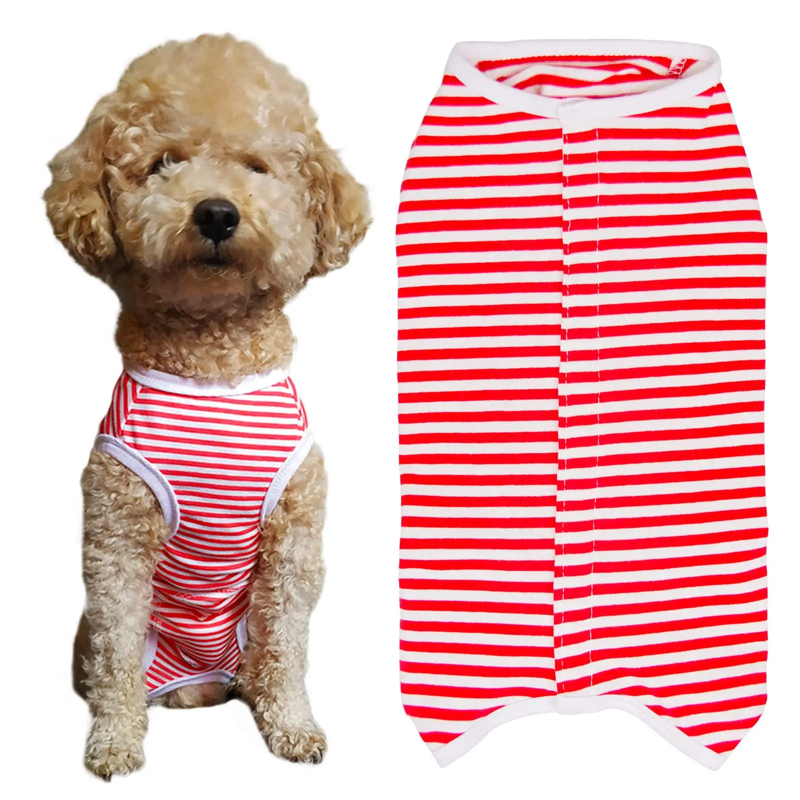 Pet clothing printed security wholesale Dog clothes Foreign trade single cotton small dog pet vest Spring and Summer