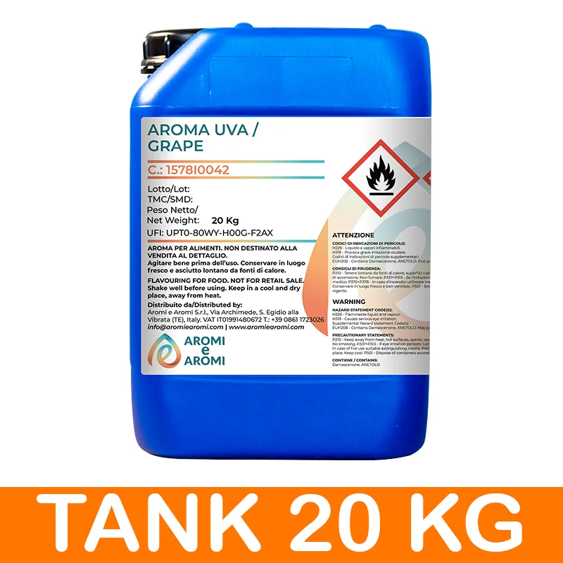 Best Italian Quality Grape Flavor Food Grade - Grape Aroma for for Food & Beverage and Liquid Concentrated Flavor for Vaporizers